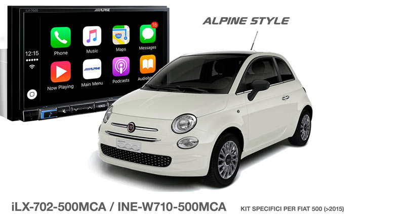 iLX-702D-500MCA, il Kit per FIAT 500