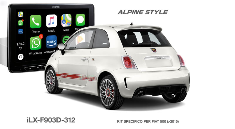 banner carbycar alpine per fiat 500 prima del 2014