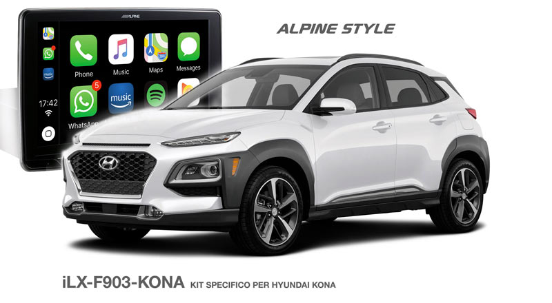 immagine alpine ilx-f903-kona kit per hyundai kona