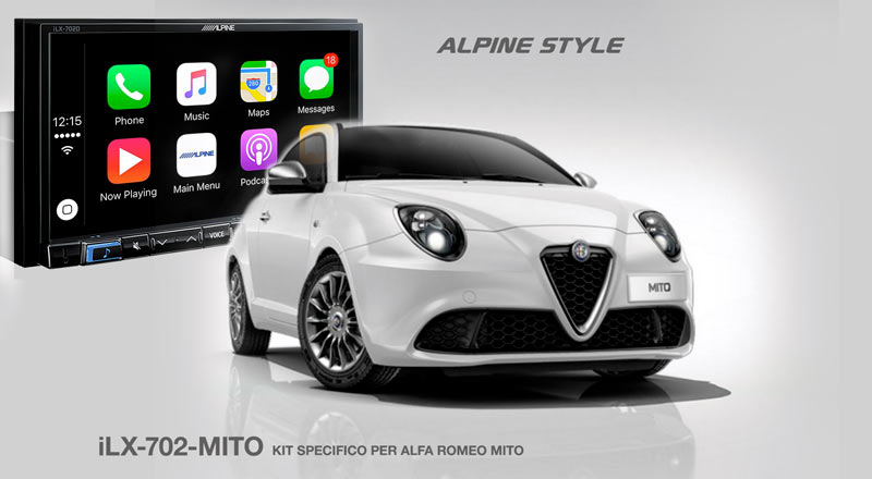 immagine alpine ilx-702-mito kit specifico per alfa romeo mito